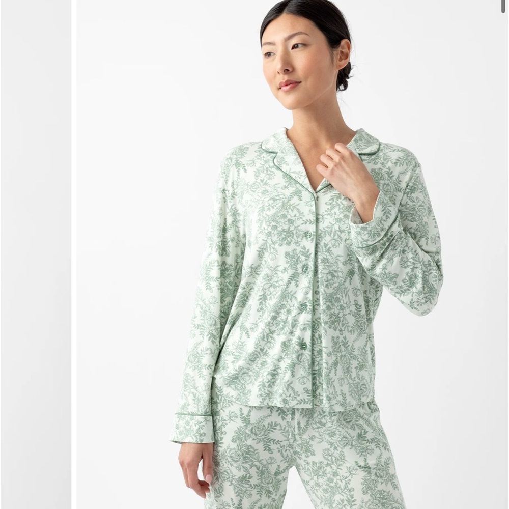 Cozy Earth Celadon Garden Toile Bamboo Pajama Set Size M
